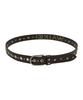 WAIKEI Studded Logo Belt Brown