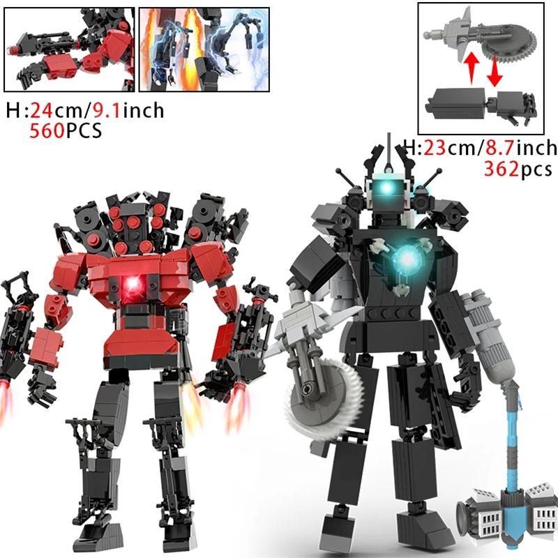 Moc Skibidi Toilet Figurky Modelové Kostky Titan Kameraman Speakerman Stavebnice Párty Halloweenská Dekorace Dárky pro Kluky