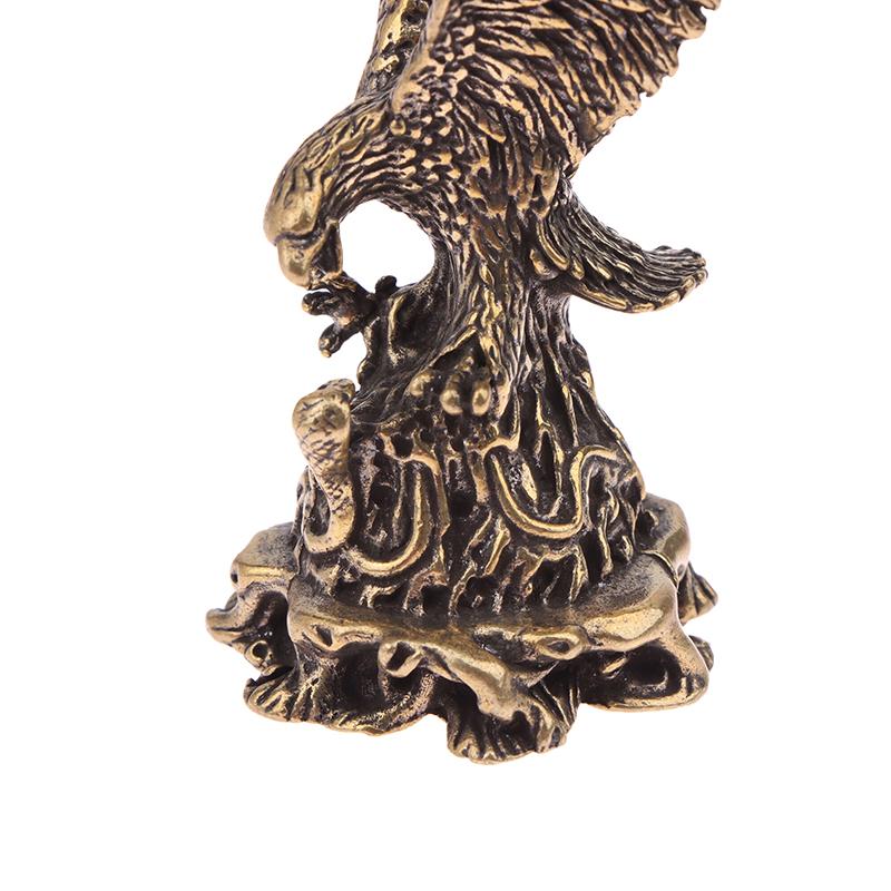 Eagle Ornament Pure Brass Tabletop Exhibition Eagle Small Bronze Ornament Car Decoration Ornament