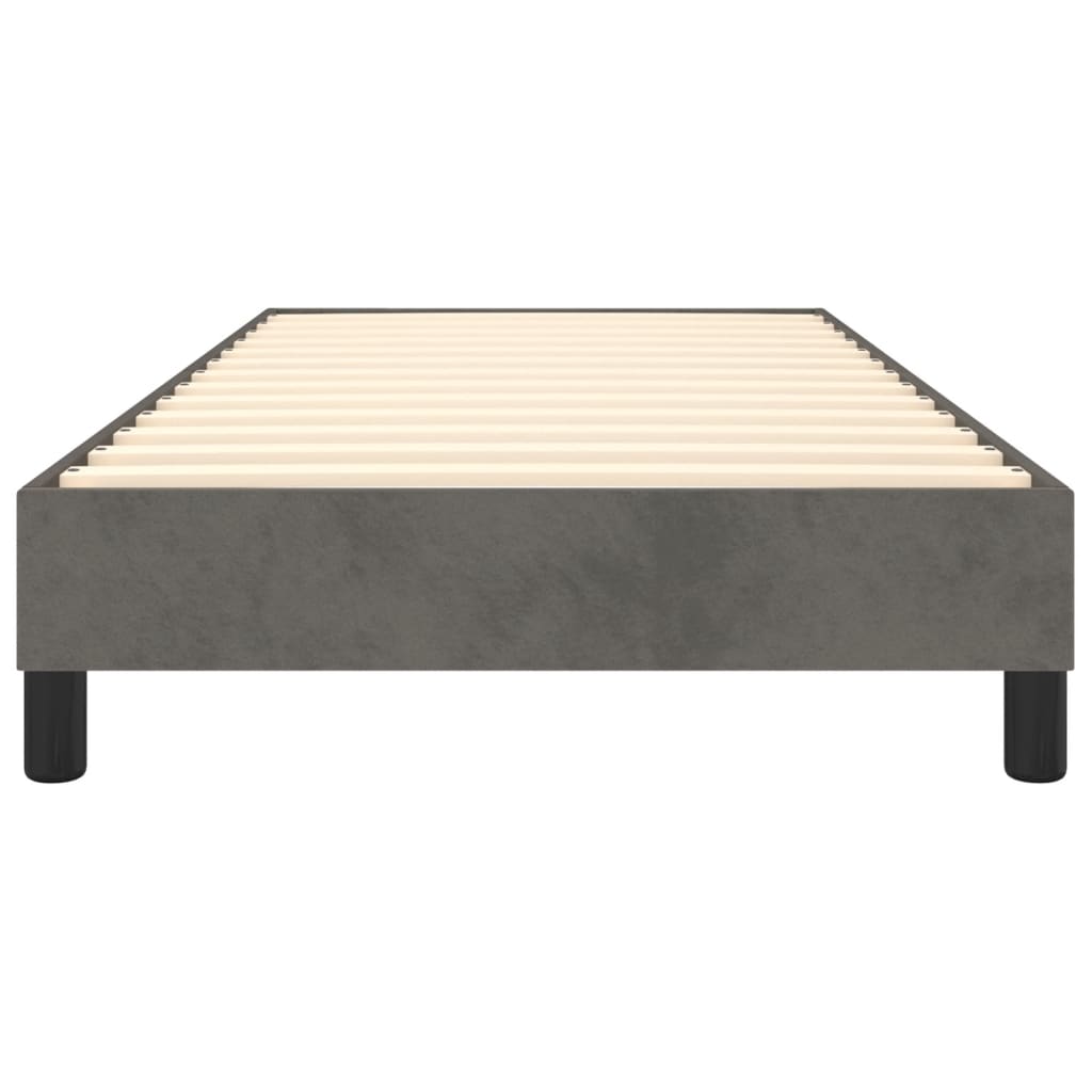 Vidaxl Struttura Letto Senza Materasso, Grigio Scuro, 90X190 Cm, Velluto
