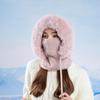 Winter Hat Plush Lining Women'S Woolen Hat Knitted Hat Solid Color For Electric Bike Commuting Winter
