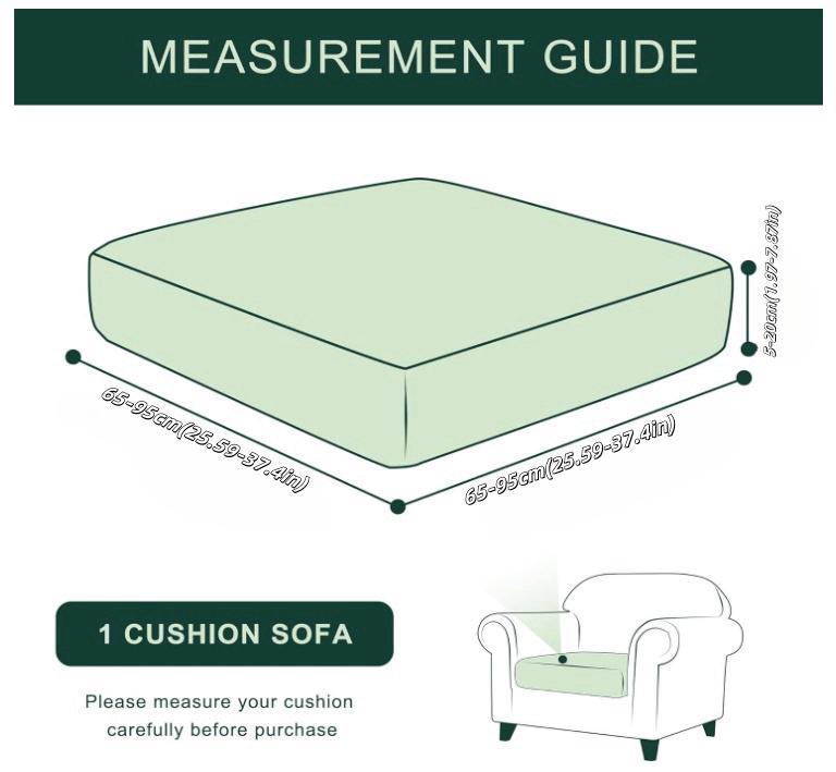 Lanmolife 1/2/3/4Pcs Super Stretch Jacquard Cushion Cover For Sofa Seat Protective Covers Removable Machine Washable Home Decor