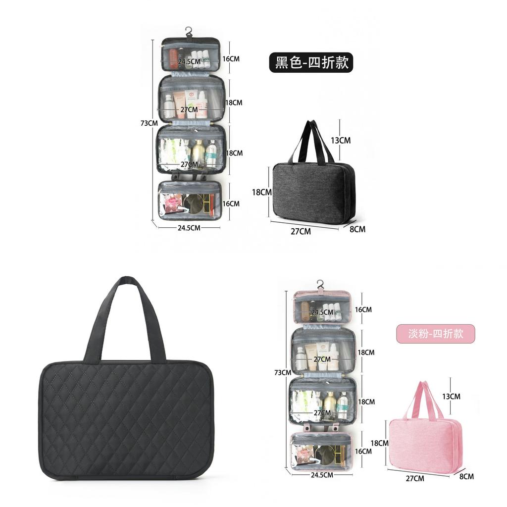Urban Minimalist Polyester Travel Toiletry Organizer With Multicolor Compartments For Daily Use