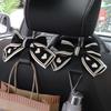 Universal Lover Bowknot Car Hooks Seat Back Vehicle Headrest Organizer Storage Hanger Groceries Handbag Women Car Accessories