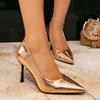 Women's high heels fashion pointed gold stiletto women's shoes fashion simple women's shoes