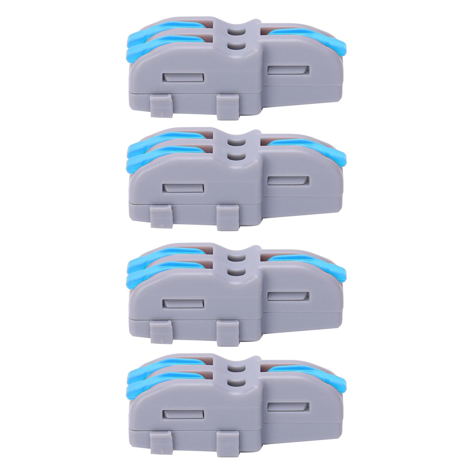 

20Pcs Quick Terminal Block 1 in 2 out Wire Connector TShape PushType Wiring Splitter SPLF12A(Blue )