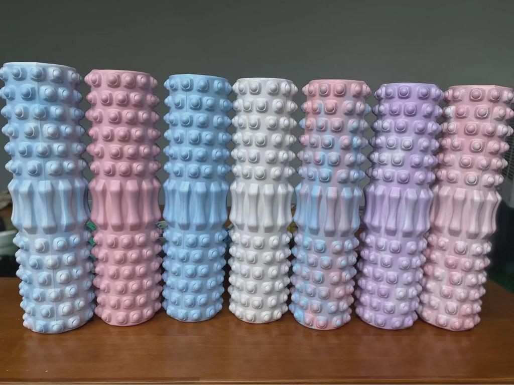 2023 Tie-Dye Foam Roller: EVA Wolf Tooth Muscle Relaxation & Slimming Yoga Massage Column