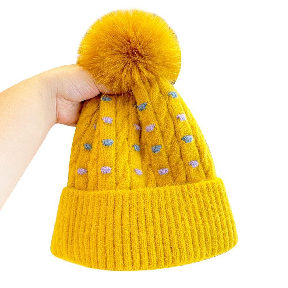 Fashion Warm Winter Hat Ear Protection Thickened Knitted Cap Elastic Plush Beanie Hats Women