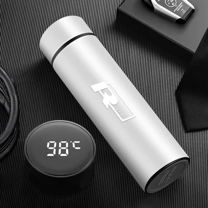 VW Car Vacuum Cup 304 Stainless Steel 500ML Thermos Mug For Volkswagen GTI Polo Golf Arteon Tiguan Touareg CC Amarok ID.3 ID.4