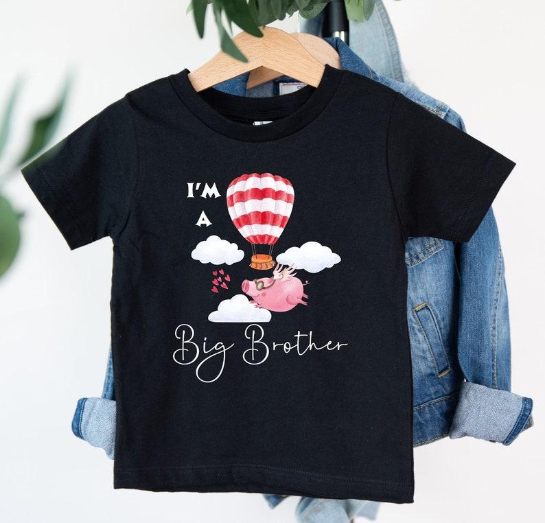 Brother Flying Pig T shirt, big brother shirt, soon to be a big brother, pregnancy announcet shirt 120