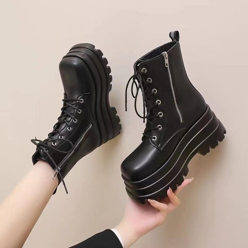 Single Boots Nightclub Muffin Shoes Tide Summer Steampunk Martin Boots Small Thicksole Heightening Women's Short Boots