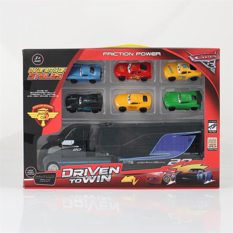 Non-Toxic 7Pcs/Box Pixar Cars Toys Lightning Mcqueen Jackson Storm Mack Uncle Truck 1:55 Model Car Toy Children Birthday Gift