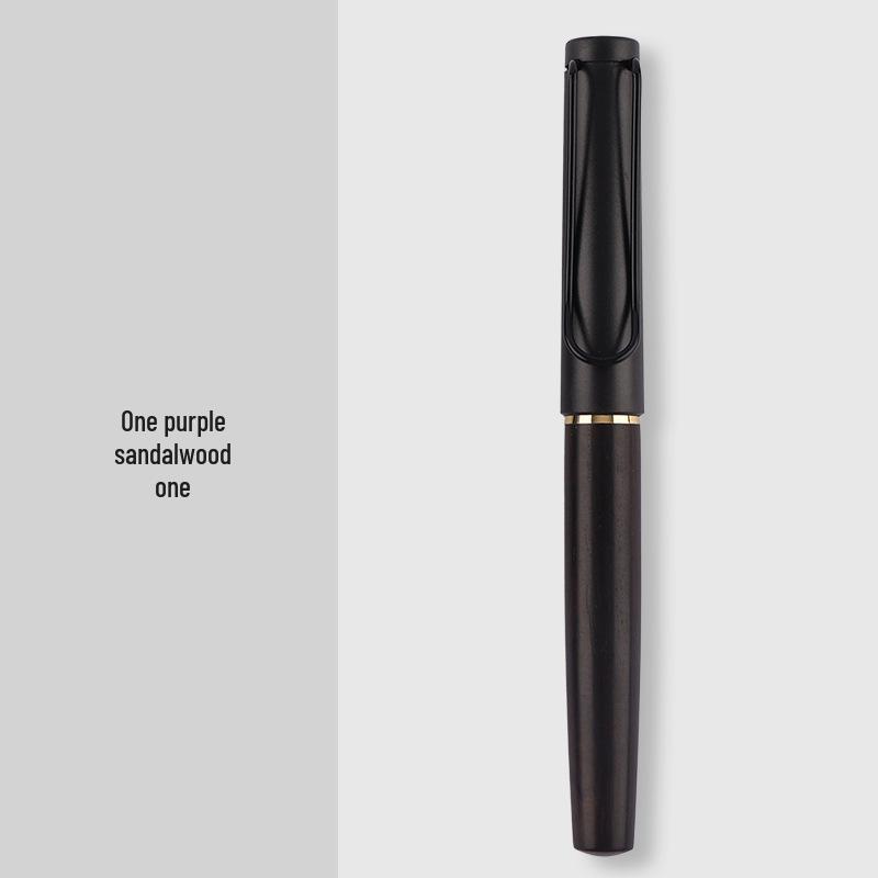 Original Wood Calligraphy Fountain Pen with 0.38mm Nib for Students - Rotary Ink Absorption, Ideal for Office & Gift Use