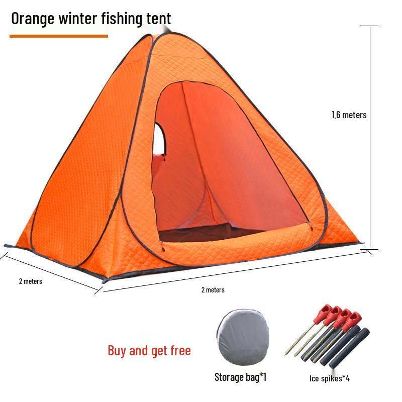 Instant Open Fully Automatic Winter Fishing Tent - No Assembly Needed, Thickened for Warmth and Cold Protection, Ideal for Camping and Ice Fishing.