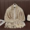 Vintage Paisley Jacquard Tassel Scarf For Women Thick Warm Shawl