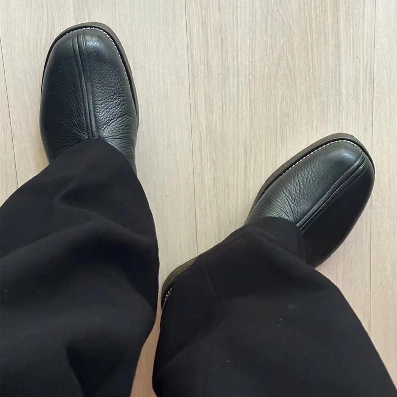 Fashion Male Leather Shoes Women 2025 New Chunky Platform Retro Work Shoes Spring Autumn Derby Shoes Low Top Man Casual Flats 36-44