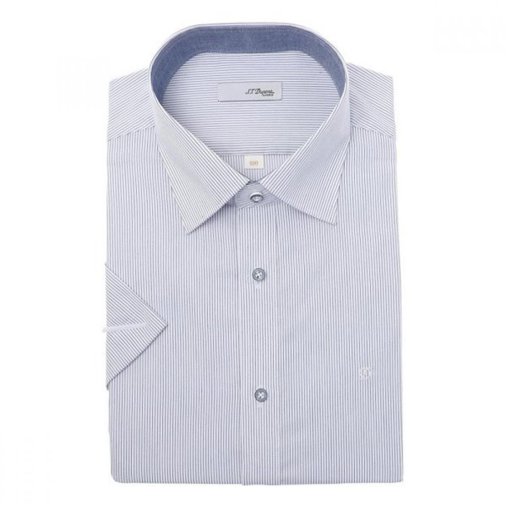 S.t. Dupont Comfortable Stretch Pinstripe Short Sleeve Regular Fit Shirt 26mm 6 95