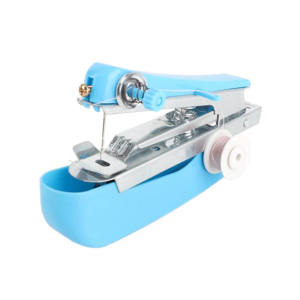 Handheld Sewing Machine Practical Portable Blue Mini Sewing Machine for Household Travelling