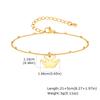 Simple Gold Plated Crown Anklet Stainless Steel Beaded Ankle Bracelet for Women Dainty Foot Chain Jewelry Summer Accessories