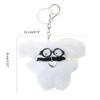 Lovely Fluff Stuffed Keychain Handmade Plush Dog Keyring Soft Cartoon Animal Backpack Pendant Versatile Bag  Accessory
