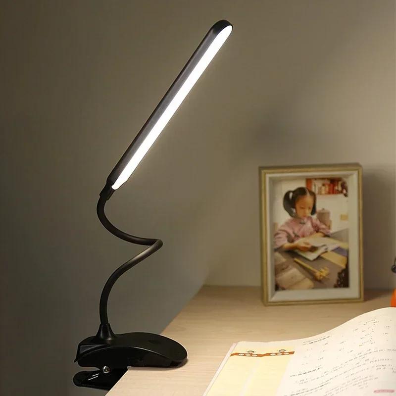 LED Reading Light with Clamp 3 Color & 10 Brightness Desk Lamp Flexible Gooseneck Book Lamp Kids Reading Night Light Book Light