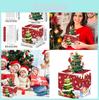 Rote Weihnachtsbaum-Spardose aus Papier für festliche Party-Feier und Dekoration