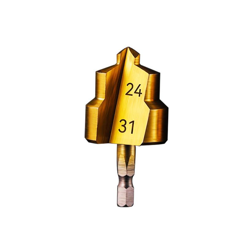 Hex Shank PPR Step Drill Bit (20/25/32mm) – for Plastic Pipe, Water Hose, PVC