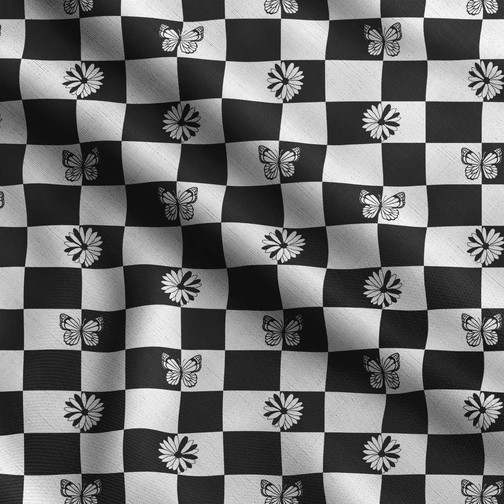 Soimoi Check Print,  Cotton Cambric, Quilting Fabric Sold by The Yard 42 Inch Wide, Medium Weight Cotton Fabric, Sewing  Supplies,Baby