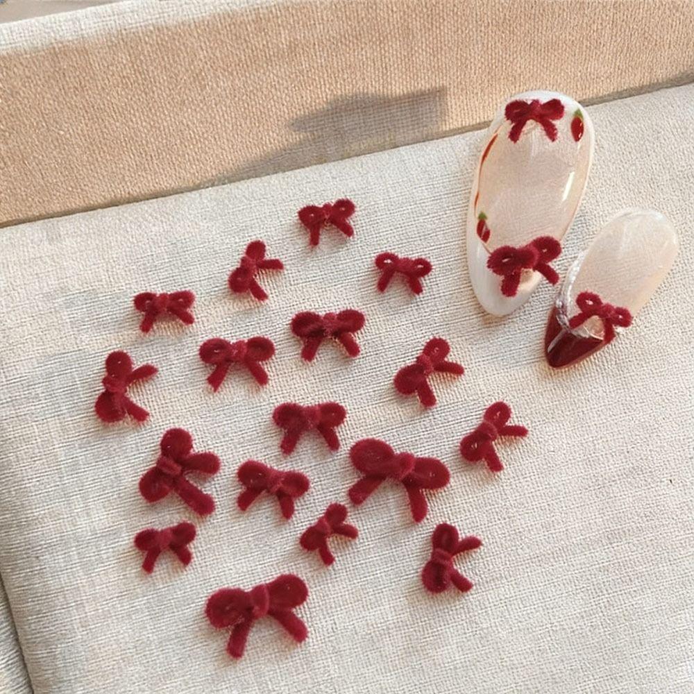 Cat Claw Nail Charms Velvet Bow Bow Tie Nail Art Elegant Accessories 3D Nail Art  DIY Nail