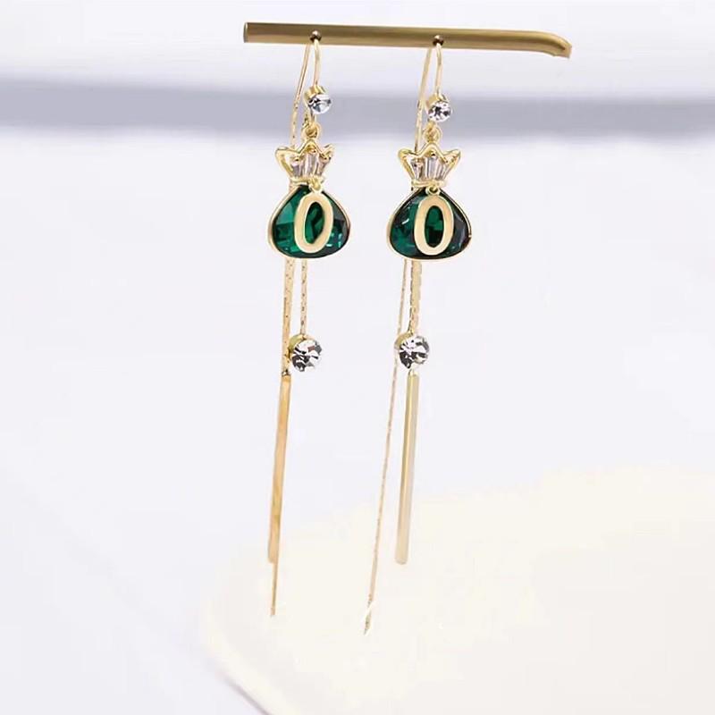 S925 Silver Needle Red Money Bag Earrings - 2022 Versatile Celebrity Style Ear Wire Design