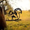 Charming Metal Squirrel - Rustic Outdoor Yard Art. Handmade Home & Garden Decor, Perfect for Weddings and Housewarming Gifts