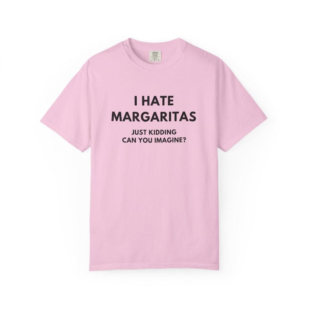 Odio las Margaritas Es Broma ¿Te Imaginas Camiseta Divertida de Cóctel Amante del Tequila Harajuku Manga Corta Ropa Estética Casual