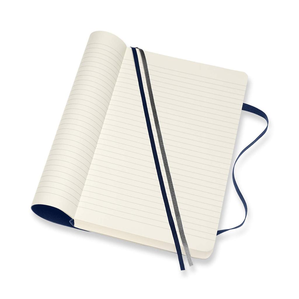 Moleskine Classic Expanded Notebook (400 Pages), Softcover, Horizontal Ruled, Large Size (13cm X 21cm), Sapphire Blue, QP616EXPB20