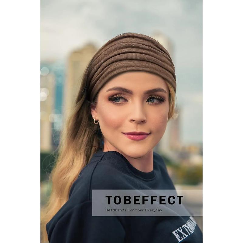 4 st Breda Pannband för Kvinnor, Stort Turbanpannband Boho Hårband Hår Vriden Knut Accessoarer