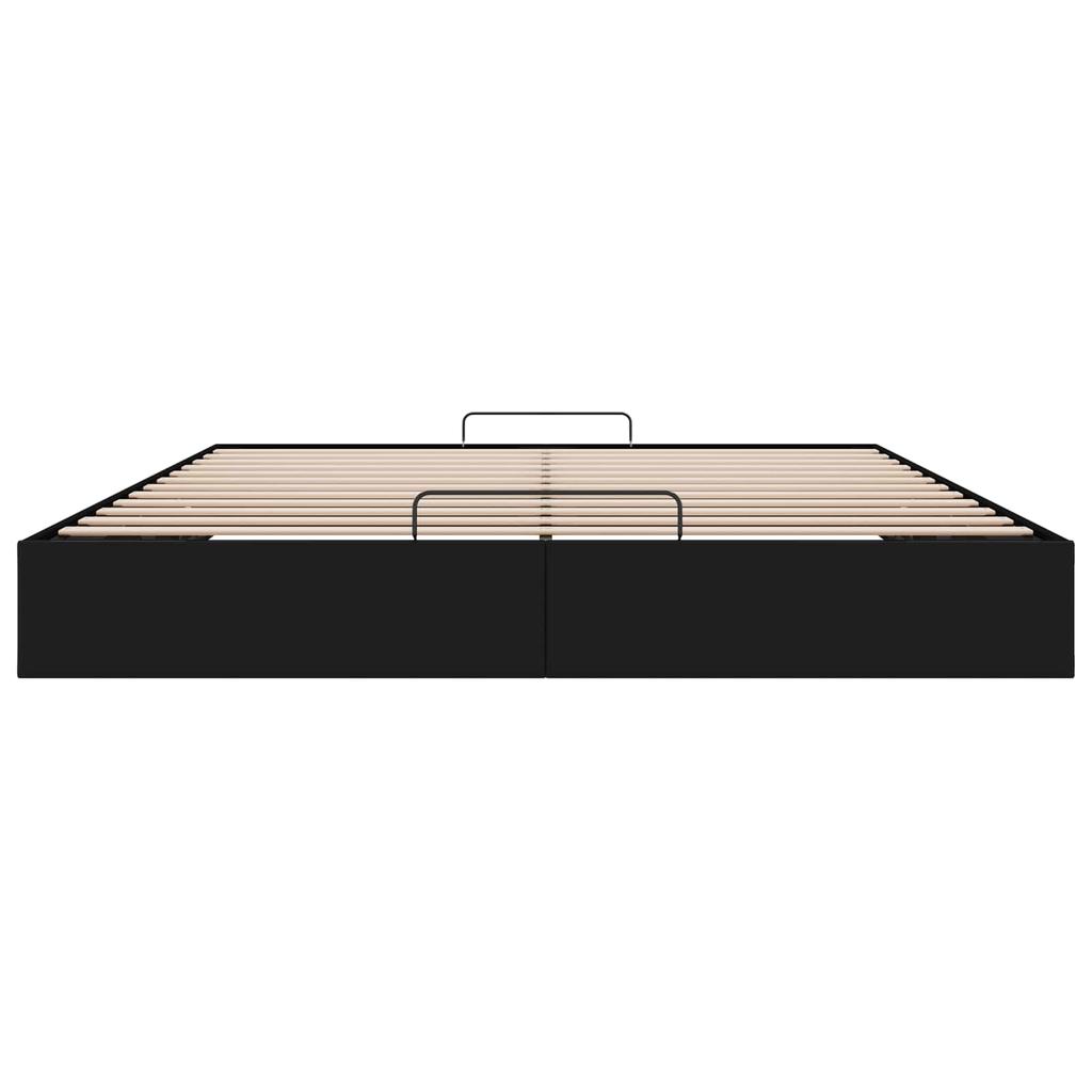Ottoman Bed Frame in Black King Size Faux Leather