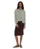 Partimento Woman Pwc Folding Waist Jersey Midi Skirt_Dark Brown