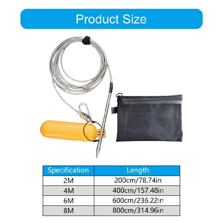 Spear Fishing Fish Stringer Replacement Fish Needle Hook Stringer with Cable and Float Ball Fishing Equipment Enduring