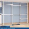 Telescopic Floor-Standing Clothes Rack Pole, 38mm Diameter, No-Drill, with Track for Home Use, Drying, Bedroom, Balcony, and Curtain Hanging