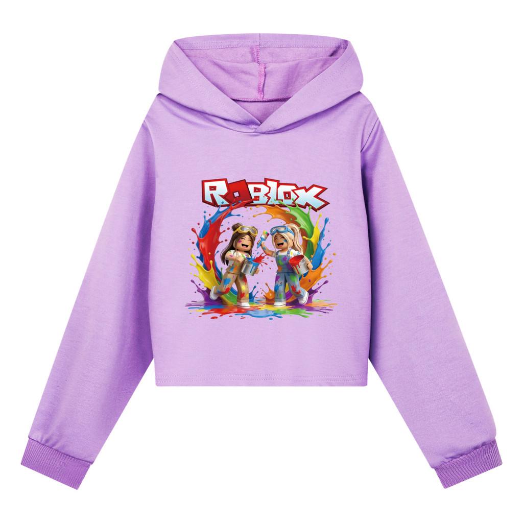5577 Kids Girls Roblox Game Printed Colorful Long Sleeves Hoodies 110cm фиолетовый