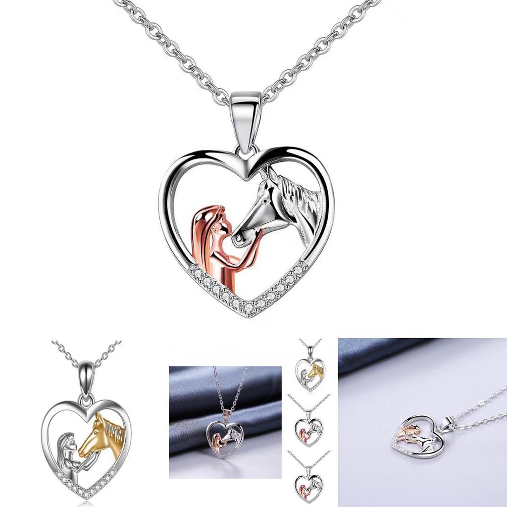 Stylish Animal Themed Heart Shaped Necklace For Girls Perfect Gift For Lovers