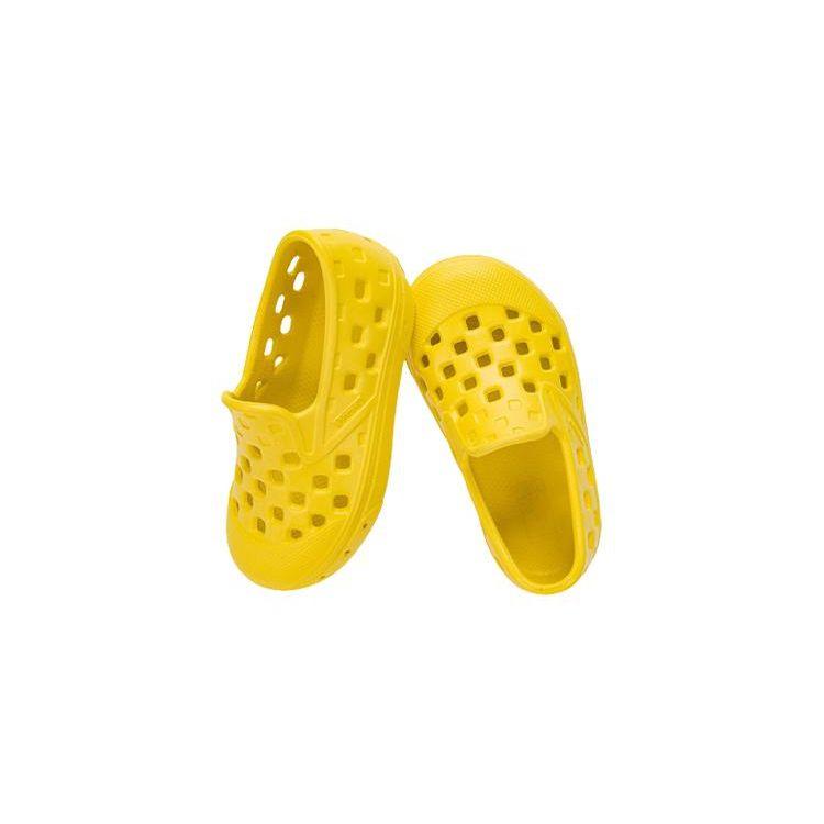 Vans Slip-On Series Trk Breathable Low Top Walking Shoes Baby Shoes Yellow VN0A4UVHBLX