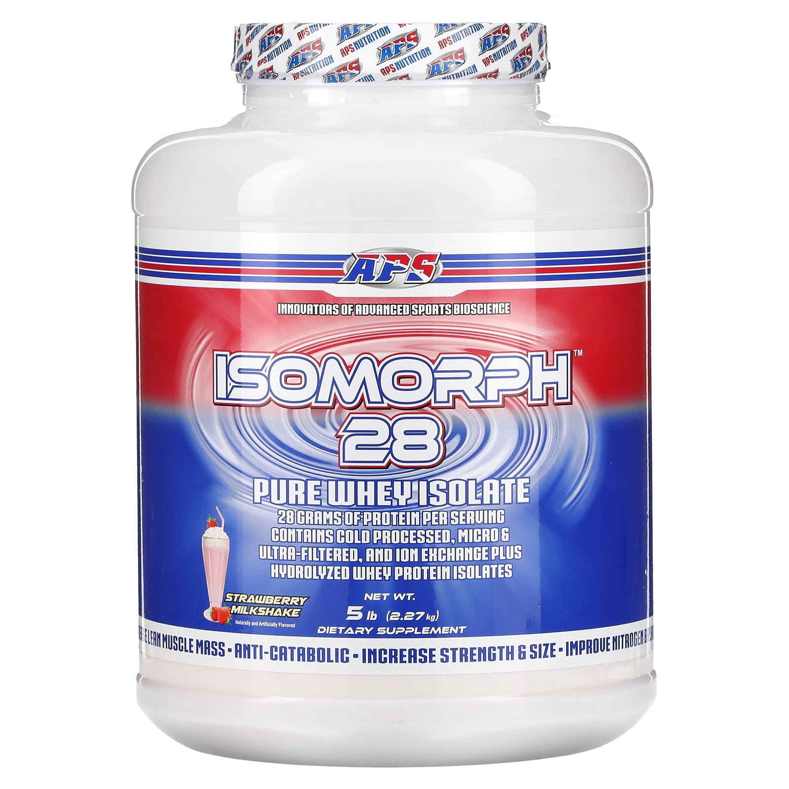 

Isomorph 28, Pure Whey Isolate, Strawberry Milkshake, 2.27Kg(5Lb)
