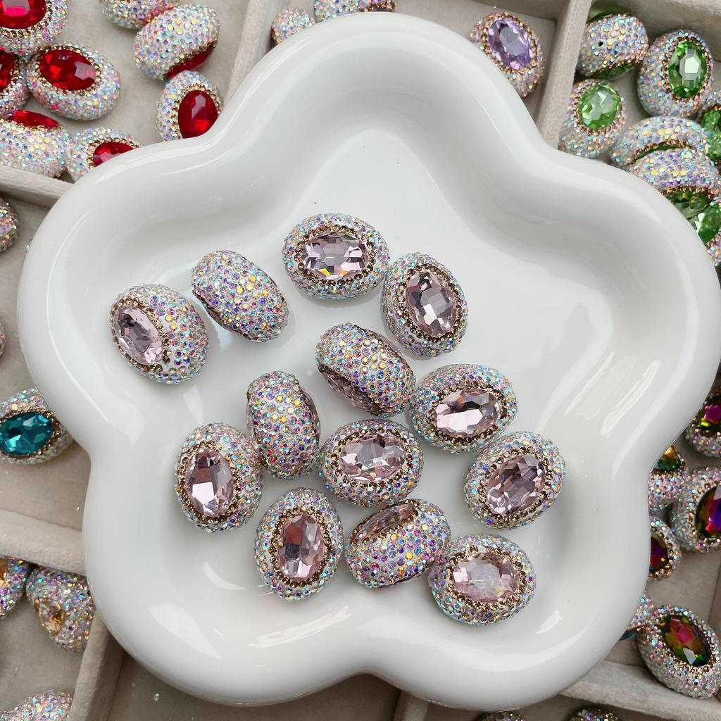 Handmade Rhinestone Crystal Beads for DIY Jewelry: Diamond Ball, Spacer, Pendant Materials