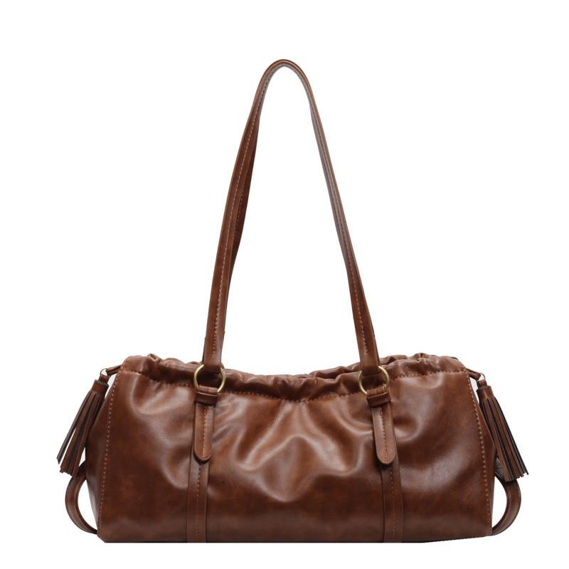 IELGY Retro Pleated Cloud Bag All-Match Commuter Tote Bag Large Capacity One-Shoulder Armpit Bag