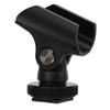 1.95cm Microphone Clip Holder Plastic Mic Clip Stand with Hot Shoe and 1 4 Inch Screw Hole for DSLR Camera