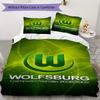 Vfl Wolfsburg Pattern Bedding Uilt Set Uilt Cover Pillowcase Home Decoration Birthday Gift (1*duvet Cover + 2*pillowcase Without Core)