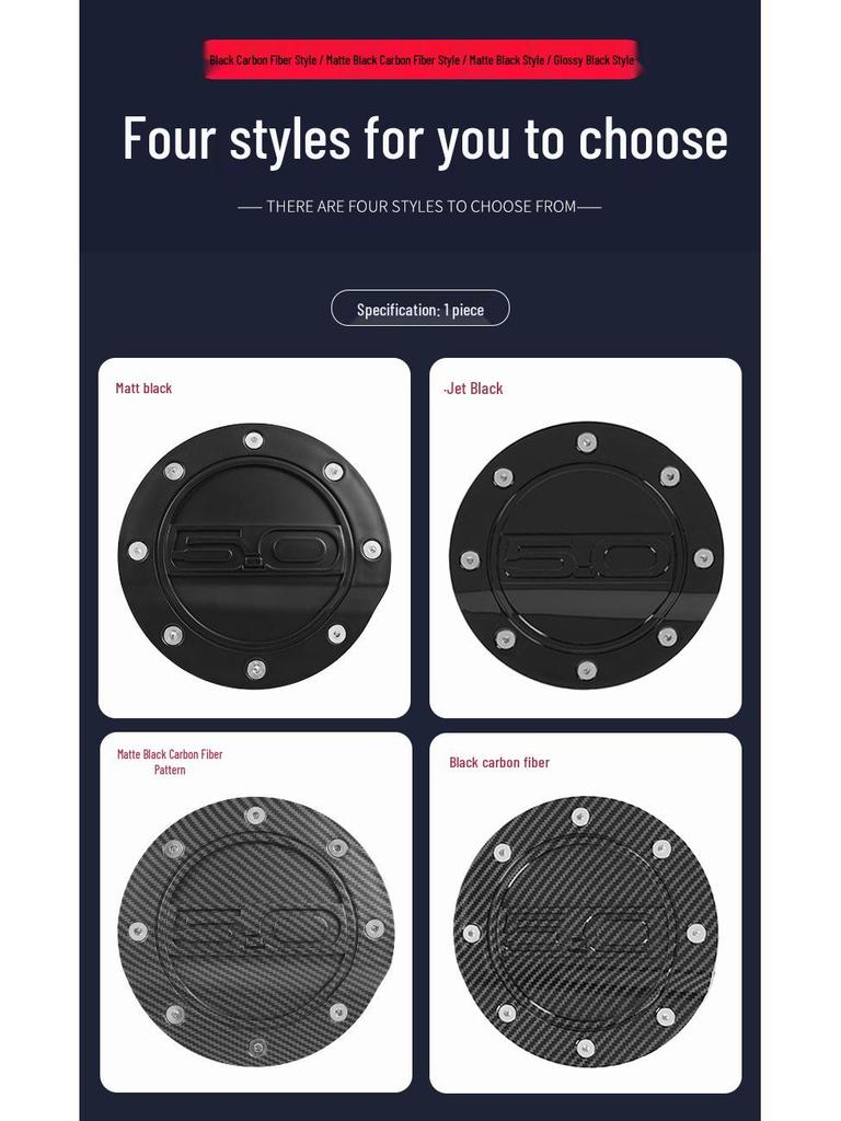 Carbon Fiber Fuel Tank Cap for Ford Mustang (2015-2020)