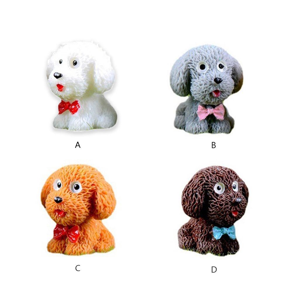 Decorations Dog Teddy Cutely Resin Miniatures Ornaments Toys Landscape Bedroom Animal Making Creatively Home Garden