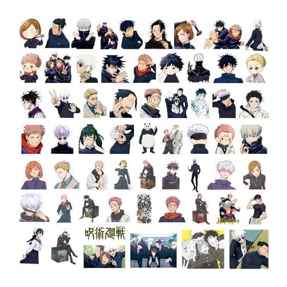 Set of 80 Jujutsu Kaisen Stickers Gojo Satoru Stickers DIY Decorations Letters Mobile Stationery Notebook Tape Stylish Anime Collection Cute Photo