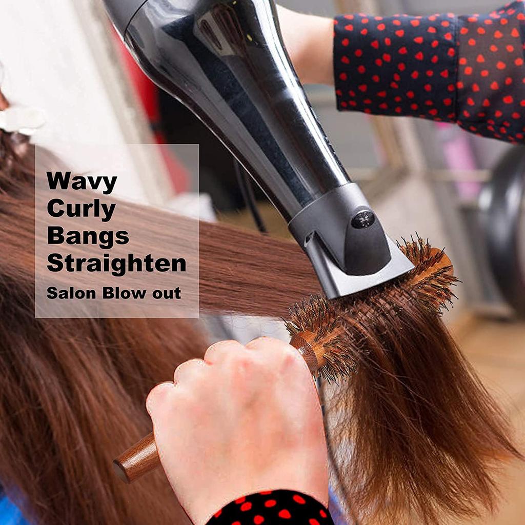 BESTOOL Roll Wooden Hair Premium Comb for Men and Blow and Heat Shiny Beautiful Hair Care Brush, Comb, Care, Women, Dry, Curling, Curling, Resistant,